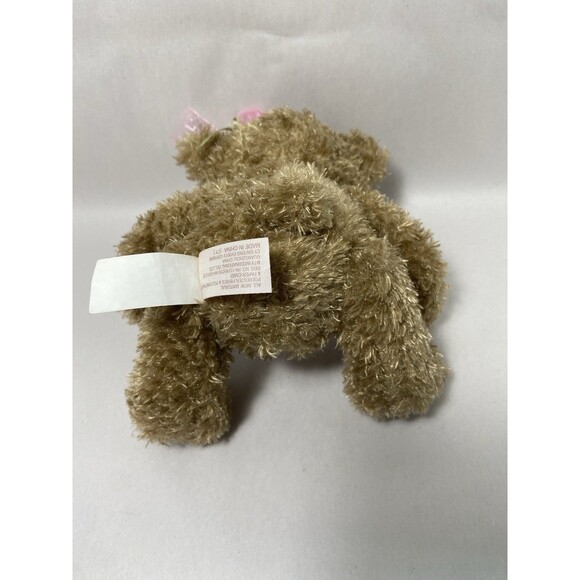 Dandee Collectors Choice brown Bear with Pink Ribbon Sitting 7 Inch - Picture 6 of 7